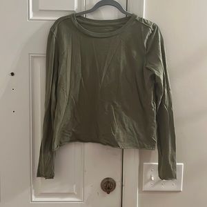 Anthro long sleeve cropped tshirt